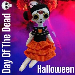 Debi Lilly Day Of The Dead 💀 Halloween Decoration Doll NWT